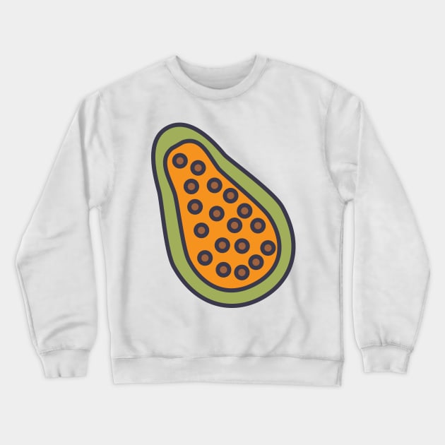 Cute Papaya Crewneck Sweatshirt by Jonathan Wightman